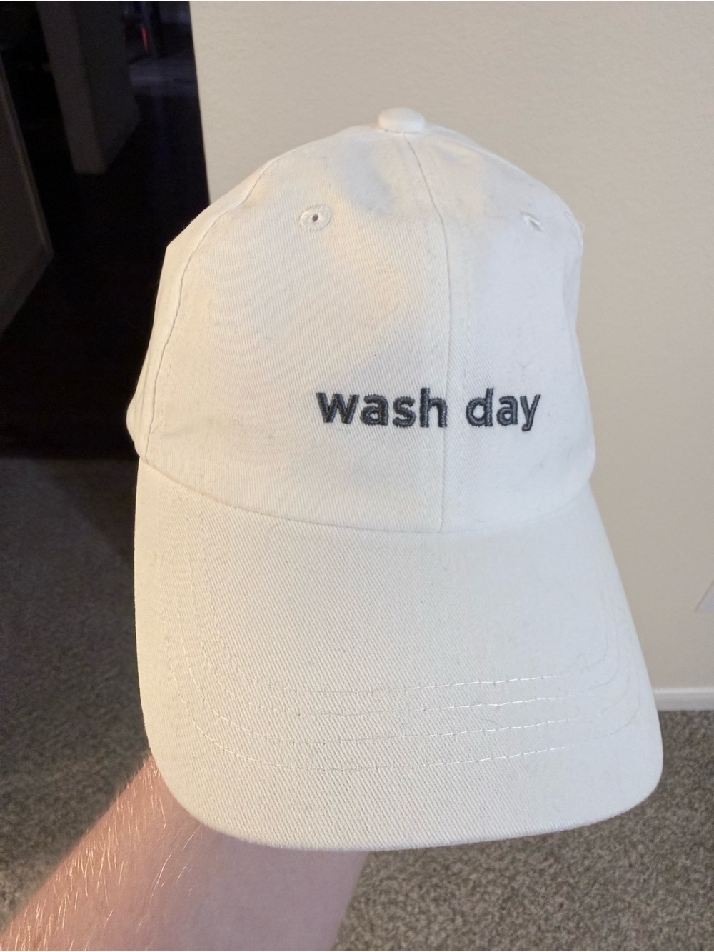 Briogeo White "wash day" Embroidered Baseball Cap